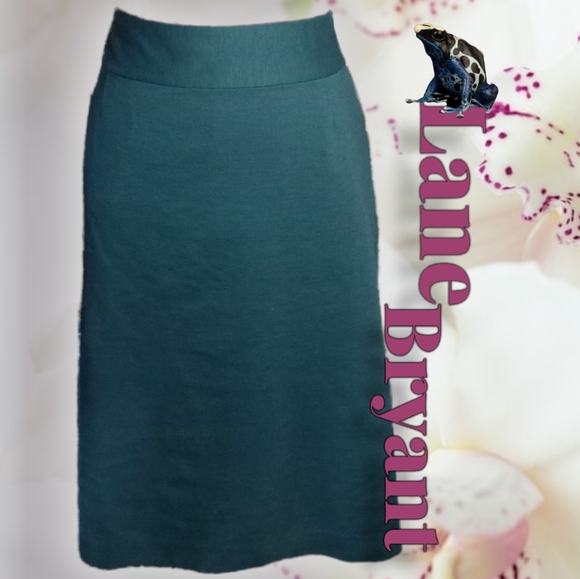 Lane Bryant Dresses & Skirts - Lane Bryant Peacock Pencil Skirt Blue